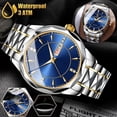 thumbnail image 2 of Waterproof Men Watch Stainless Steel Quartz Luminous Classic Business Wristwatch, 2 of 8