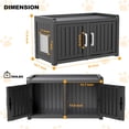 thumbnail image 5 of EasyUp Resin Hidden Cat Litter Box Enclosure, Dual-Door Weatherproof Indoor Furniture for Corners & Small Spaces, Black, 5 of 8