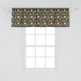 thumbnail image 2 of Ambesonne Floral Window Valance, Print Dreamy Garden Flowers, 54" X 18", Pastel Yellow and Dark Grey, 2 of 3
