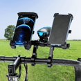thumbnail image 4 of ZHAOCHENG Extensor de extensión de manillar doble para bicicleta, accesorios de soporte de aleación de aluminio súper largos de 20 cm, para portabicicletas, unidades GPS (azul), 4 of 5