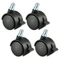 thumbnail image 2 of Unique Bargains Swivel Casters 1.5 Inch Nylon M8 x 13mm Threaded Caster Wheels with Brake 4 Pcs, 2 of 4