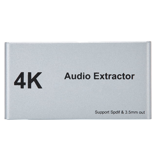 Audio Distributor, HD Audio Extractor, Manual Control 2 In 1 Out To Audio Converter, 4K 30hz DC5V For Audio Extract Audio Convert