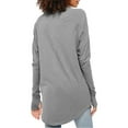 thumbnail image 5 of Womens Long Sleeve Tops Crew Neck T Shirts for Women Tunic Tops with Thumb Holes Fall Outfits for Women 2025 Gray 2XL, 5 of 5