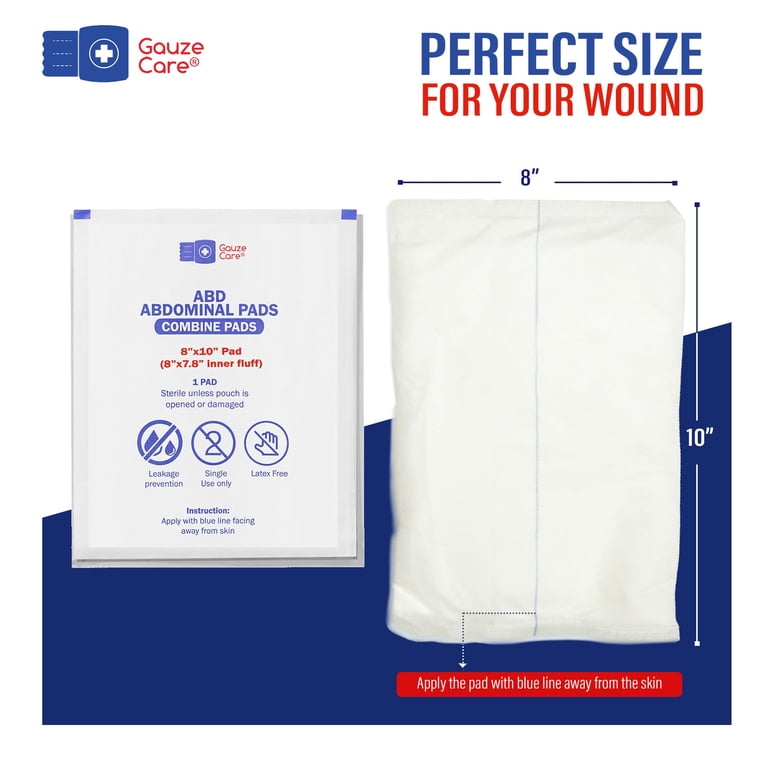 Gauze Care Abdominal Pads, 40 Count, 8