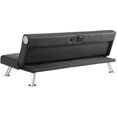 Rockstar Bluetooth Futon with Speakers, Black