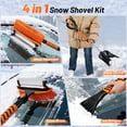 thumbnail image 2 of Gymax 4 in 1 Extendable Snow Shovel 42'' Ice Scraper for Car Windshield 180-Degree Rotation Brush Head, 2 of 9