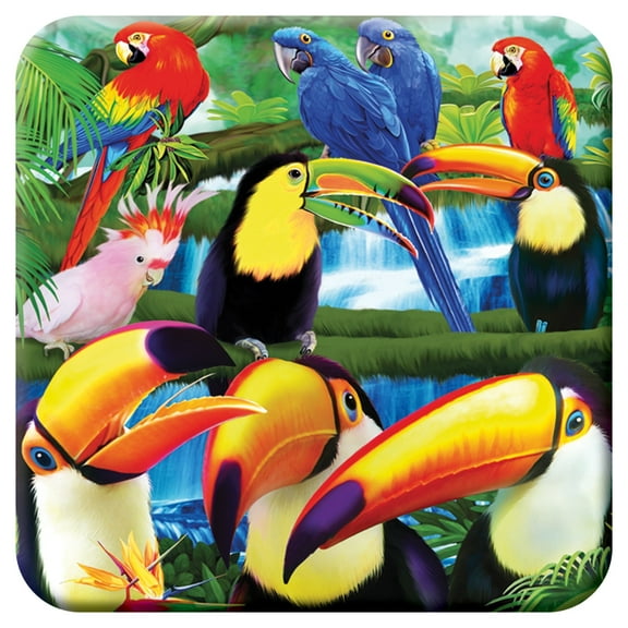 3D LiveLife Cork Coaster Toucan Paradise by Deluxebase – 3D Bird Design – Non-Slip Table Decor Gift