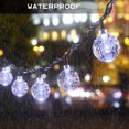 thumbnail image 4 of 21Ft 30 LED Solar Fairy String Lights, Outdoor Pathway Landscape Night Lights Garden Crystal Ball Decorative Wall Lights Waterproof for Home Garden, Patio, Yard, Home Decoration, 4 of 8