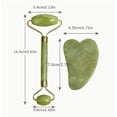 thumbnail image 2 of Synthetics Jade Roller & Gua Sha Scraper Face Massager Set - Perfect for Skincare Routine, 2 of 8
