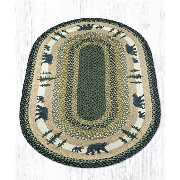 Capitol Importing 88-2745-116BT 27 x 45 in. Jute Oval Bear Timbers Patch