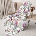 thumbnail image 3 of Sikiie Orchids Flowers Cozy Flannel Fleece Throw Blanket: Lightweight & Thick for All Seasons - Perfect for Women, Men, & Kids", 3 of 6