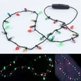 thumbnail image 2 of 1 Pcs Mini Flashing Light-up Blinking Christmas Lights Costume Necklace 8 LED Bulbs, 2 of 7