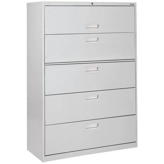 Sandusky Lee 600 Series 42 5 Drawer Lateral File Dove Gray