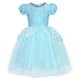 thumbnail image 6 of Jurebecia Princess Costume Halloween Dress up for Girls Blue Clothes for Toddler Birthday Party Fancy Cosplay with Accessories 100 cm 2-3 Years, 6 of 12