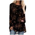 thumbnail image 1 of Blusa suelta informal de manga larga con cuello redondo para mujer, camisas con estampado de Halloween Fridja  czfsfas3045, 1 of 5