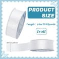 thumbnail image 2 of 19.69 Yard Iridescent Ribbon 1-1/2 inch Wide Iridescent White Decorative Ribbon Polyester Craft Fabric Ribbon for Flower Bouquet, 2 of 6