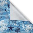 thumbnail image 4 of Ambesonne Sea Shells Valance Pack of 2, Starfish and Scallop, 42"X12", Blue Dark Blue White, 4 of 5