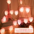 thumbnail image 2 of Valentines Light Heart String Light Fairy Light W / 10Leds 1.5M Pink Ip43 Impermeable Heart Twinkle Light Funciona Con Pilas Para Wedding Party Garden Muyoka Hogar, 2 of 6