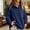 Navy, variant on Womens Sweatshirt Mock Neck Henley Pullover Oversized Fall Outfits Fall Fashion Clothes Long Sleeve Ruffle Button Tops Comfort Soft Fleece Winter Trending Casual Lounge Sweater