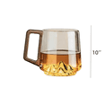 thumbnail image 2 of Tea Mug Glass Mug Thermal Shock Resistant Glass Cup with Walnut Handle, High Borosilicate Glass Tea Mug for Home and Office Use, Stylish Drinking Glass for Daily Beverages, 2 of 3