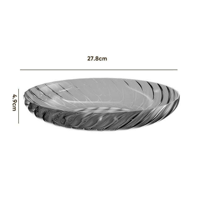 Living Room Tables Transparent Fruit Bowl Present for Home Tea Table, Large Opening Snacks Melon Seed Bowl with Thickened Material