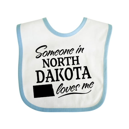 

Inktastic Someone in North Dakota Loves Me Gift Baby Boy or Baby Girl Bib