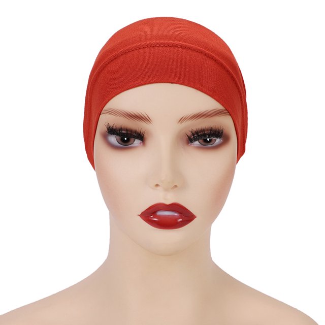 Gorra cilíndrica monocromática modal, gorra de base, gorra de cuello de mujer de algodón mercerizado de alta elasticidad