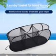 thumbnail image 1 of Zyhtgyee Laundry Hamper Laundry Basket Large Capacity Fine Mesh Foldable 3 Grid with Handle Dirty Clothing Storage Hamper, 1 of 7