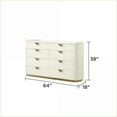 thumbnail image 6 of Dressers | La Pierre Modern 8-Drawer Wood Dresser with Gold Accents | Beige | Wood, 6 of 6