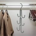 thumbnail image 4 of Yyuenw Purse Organizer for Closet, Rotatable Purse Rack Space Saving Bag Hangers Closet Storage Hooks, Collapsible Space Saving Hangers Rack for Handbag, Belt, Scarve, Tie, 4 of 5