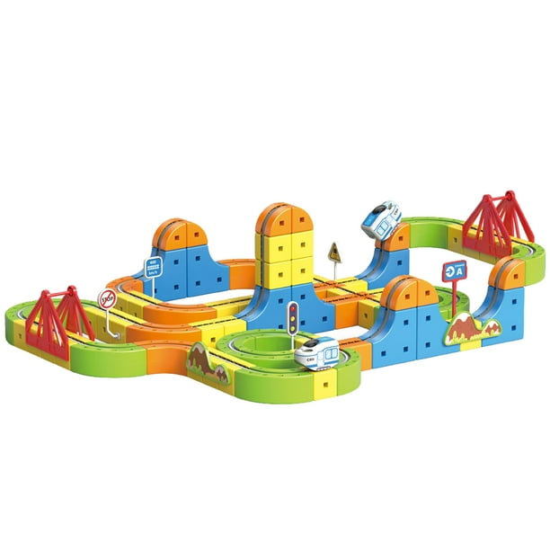 DIY Montaje Bloque Construcción 3D Juguete Mágico Tren Conjunto 168 Piezas