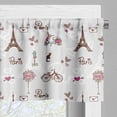 thumbnail image 3 of Ambesonne Paris Valance Pack of 2, City of Love and Fashion, 54"X18", Redwood Pearl Pink, 3 of 5