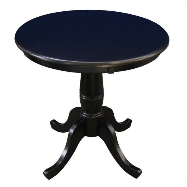 Pemberly Row 30" Round Dining Table in Black