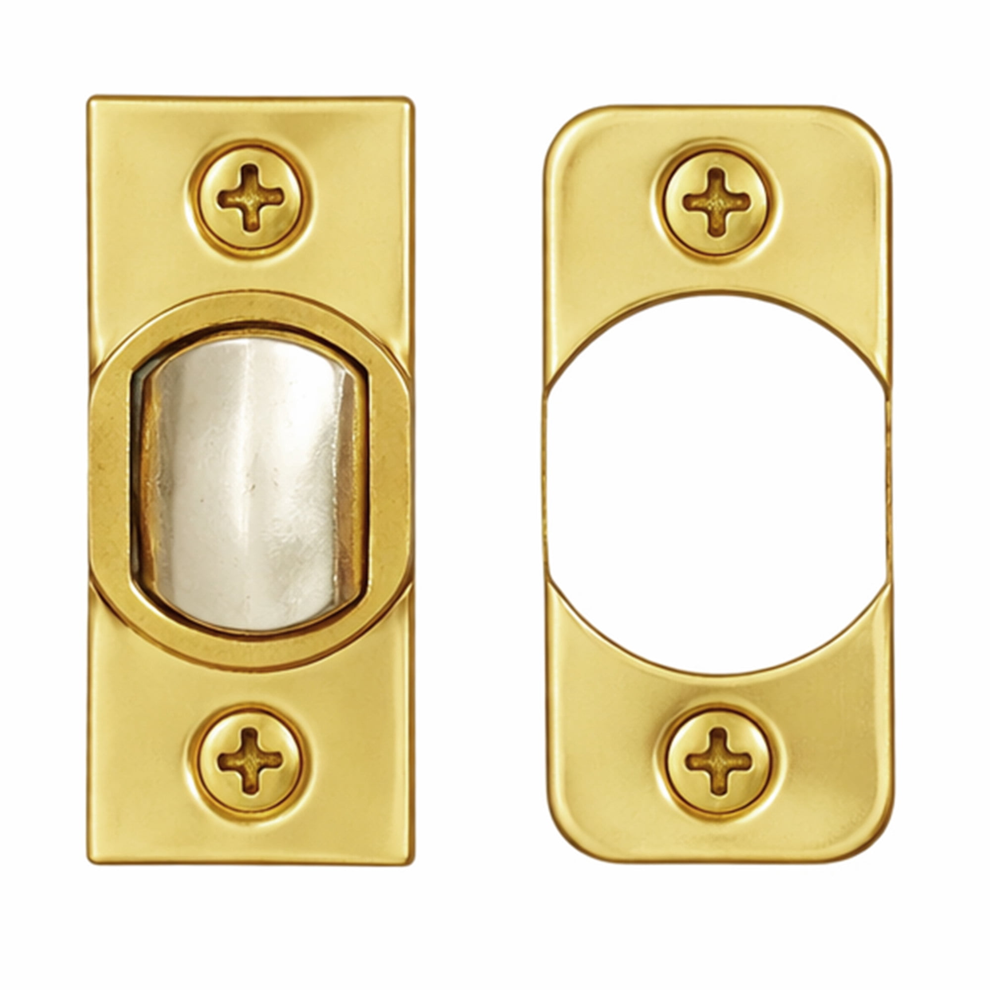 Polished Brass Keyed Entry Deadbolt with Twist-Knob Interior, 6-Way Adjustable Latch