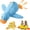 Blue, variant on Yellow Plush Duck Dog Toy with Squeaker — Soft, Interactive Pet Toy — Suitable for Supervised Play with Small to Medium-Sized Dogs