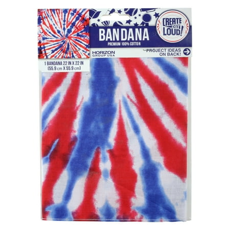 Create Out Loud Horizon Group Red White Blue Tie Dye Bandana