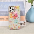 thumbnail image 3 of Compatible with iPhone 12 Pro Max Case for Women Girls,Cute Flower Luxury Fashion Glitter Bling Floral Clear Acrylic Plate Shockproof Slim Case for iPhone 12 Pro Max(Rainbow Flower), 3 of 7