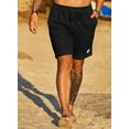 thumbnail image 4 of Men's Corduroy Shorts Casual Elastic Waist Drawstring Lightweight Summer Beach Shorts, 4 of 9