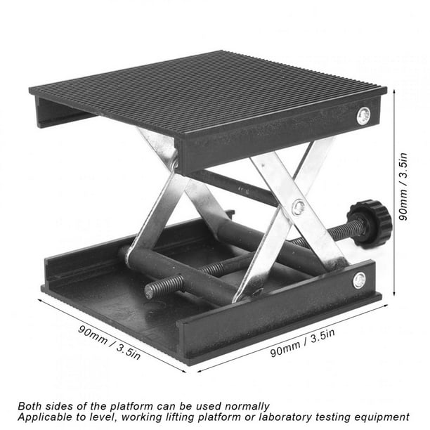 Support de levage réglable, table élévatrice, pour laboratoire  d'expériences(Black handle)