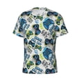 thumbnail image 3 of Yiaed Game All Day Print Mens Short Sleeve Tight Fit T-Shirt, Crewneck Casual Tee-3X-Large, 3 of 5