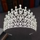 thumbnail image 2 of Zhuge Tiara de boda para novia, diadema de princesa, corona de novia, joyería para el cabello con diamantes de imitación de cristal, decoración para novia, cumpleaños, graduación, boda (plateada), 2 of 5