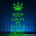 thumbnail image 2 of Glowneon Keep Calm It’s Just Plant Neon Sign, Green Leaf Led Sign, Bar Wall Decor, Pub Led Light, 2 of 3