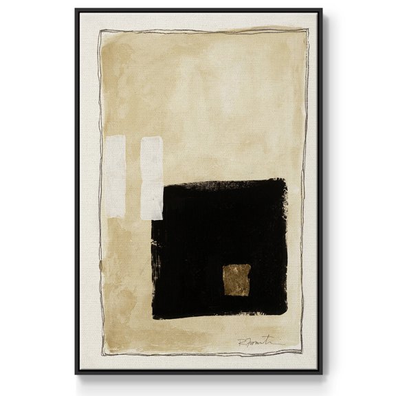 Inner Musing I Framed Premium Gallery Wrapped Canvas - Ready to Hang - 17 x 25 - Black Floating Frame