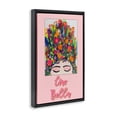 thumbnail image 2 of Stupell Industries Eclectic Ciao Bella Floral Woman Black Floating Frame Canvas Art, 17 x 25, by Pooja Dave, 2 of 8