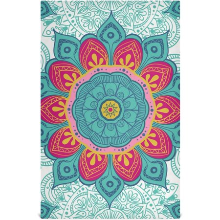 

Bestwell 4 pieces Mandala Kitchen Dish Towel Super Absorbent Soft Drying Cloth Tea Bar Towels 28 x 18