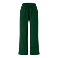 thumbnail image 5 of HUPOM Straight Leg Sweatpants For Women Womens Pants Carpenter Low Waist Rise Long Flare-Leg Green S, 5 of 6