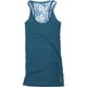 thumbnail image 1 of Camiseta sin mangas Ecko Unltd. para mujer con espalda cruzada y encaje acanalado azul extragrande, 1 of 1