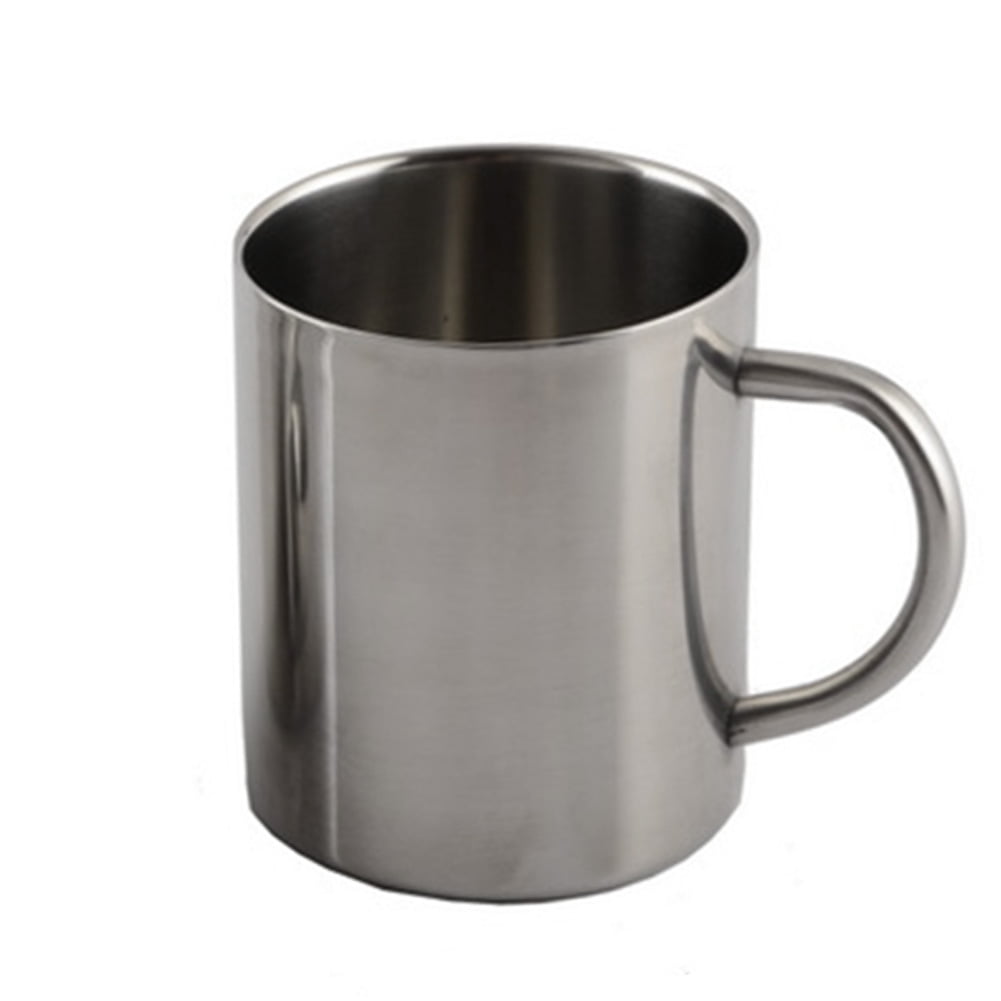 300ml Coffee Mug Tumbler Camping Mug Double Wall Stainless Steel Cup Handle 