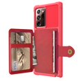 thumbnail image 4 of Mantto Back Folio Cover for Samsung Galaxy Note 20 Wallet Case, PU Leather Kickstand Credit Card Holder Slots Case, Magnetic Absorption Durable Shockproof Cover, Red, 4 of 7