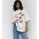 thumbnail image 1 of Camiseta estampada de algodón para mujer, ropa de calle de gran tamaño, manga corta, holgada, informal, Verano, 1 of 5